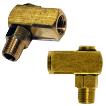 Air Hose Swivel Connector Right Angle Brass 1/2 Male 3/8 Female