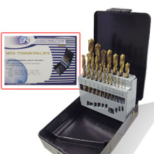 19PC TITANIUM DRILL BIT