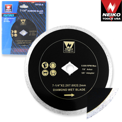 Neiko Diamond Blade, Wet, Continuous Rim/Sinter