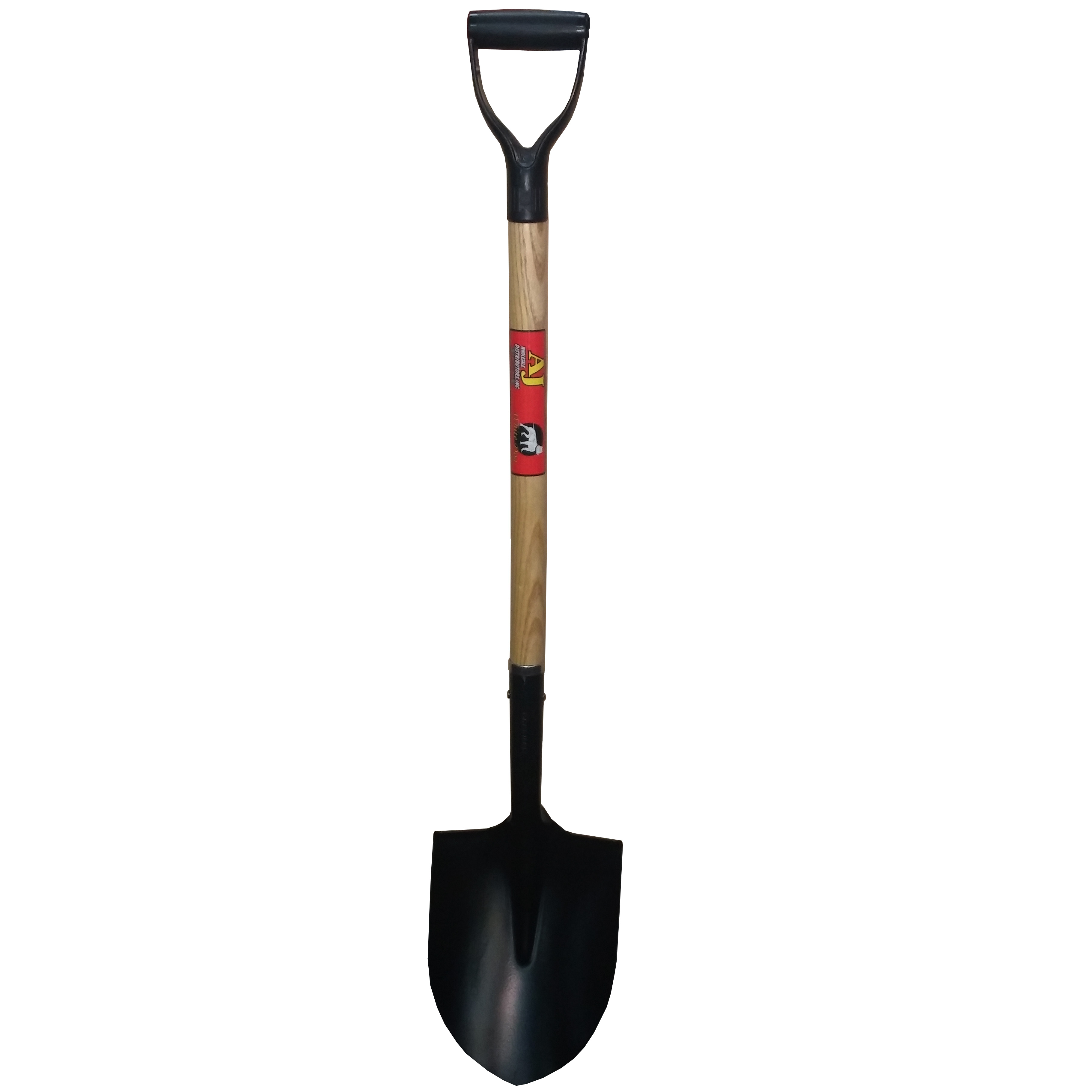 ROUND SHOVEL WOOD/HDL PVC D GRIP
